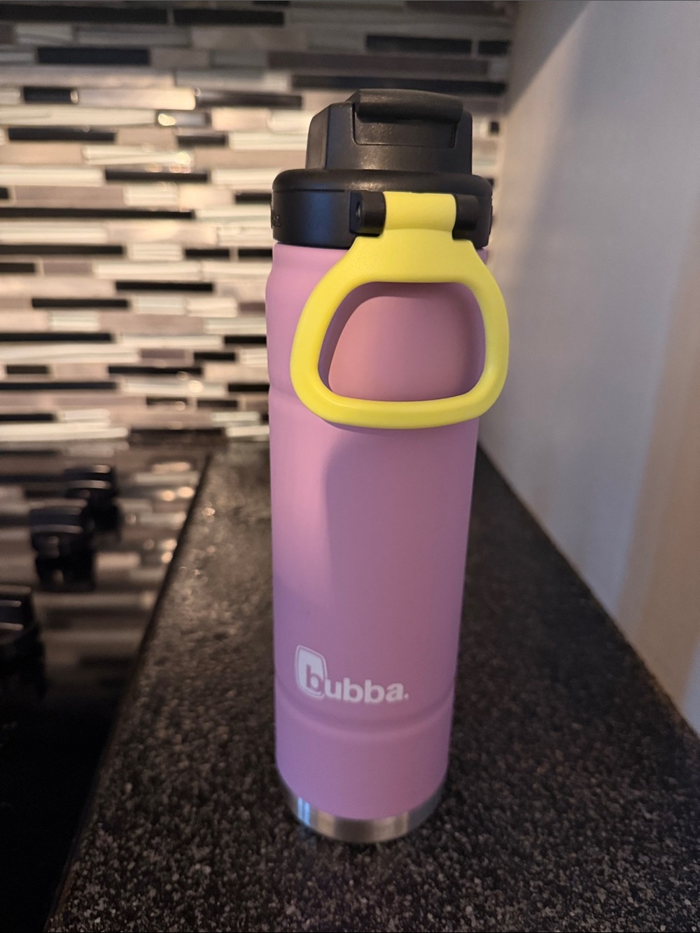 bubba Pink Insulated Water Bottle with Yellow Handle*new